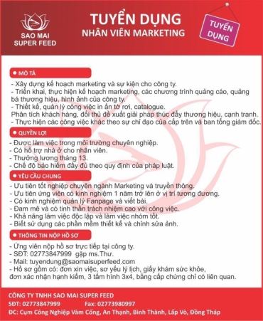 tuyen dung thang 03   nhan vien marketing